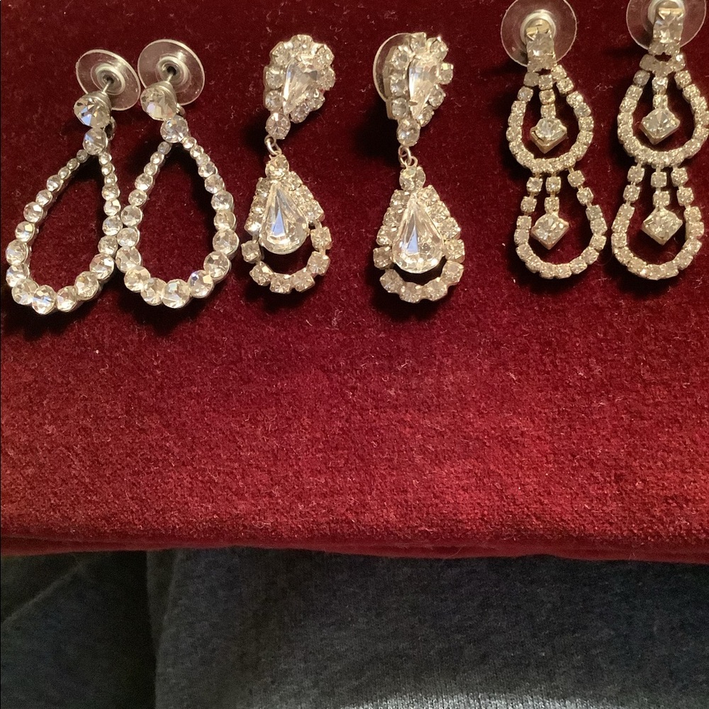 Glamorous Rhinestone Earrings - Picture 1 of 4